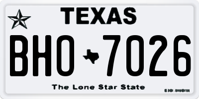 TX license plate BHO7026