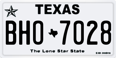 TX license plate BHO7028