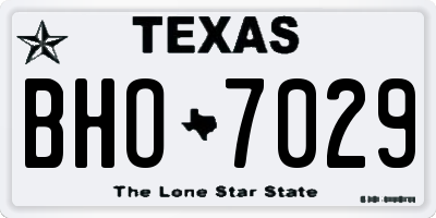 TX license plate BHO7029