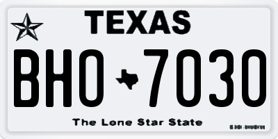 TX license plate BHO7030
