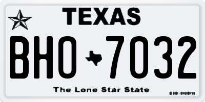TX license plate BHO7032