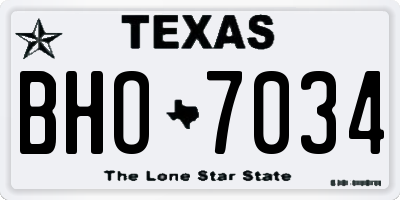 TX license plate BHO7034