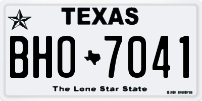 TX license plate BHO7041