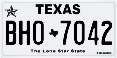 TX license plate BHO7042