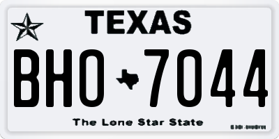 TX license plate BHO7044