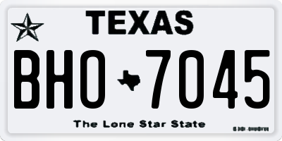 TX license plate BHO7045