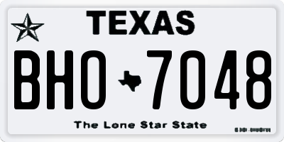 TX license plate BHO7048