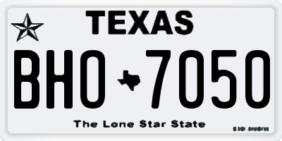 TX license plate BHO7050