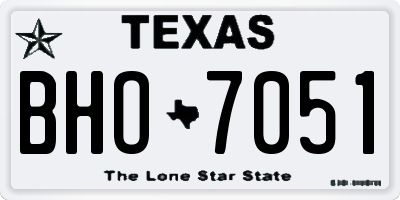 TX license plate BHO7051