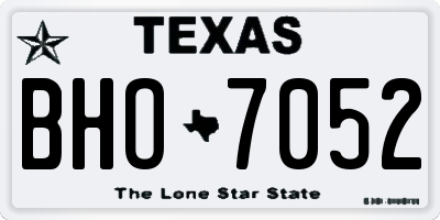TX license plate BHO7052