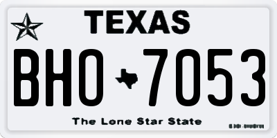 TX license plate BHO7053