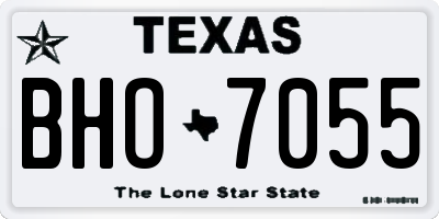 TX license plate BHO7055