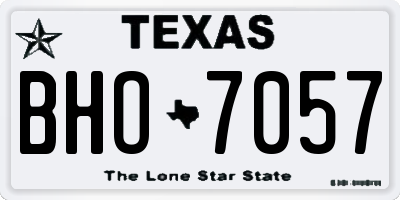 TX license plate BHO7057