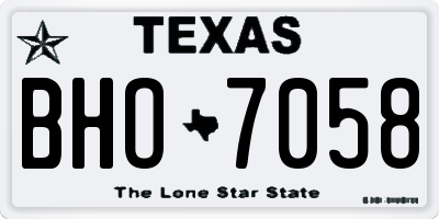 TX license plate BHO7058