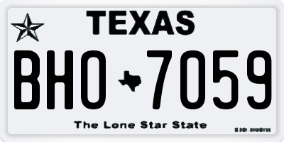 TX license plate BHO7059