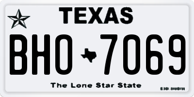 TX license plate BHO7069