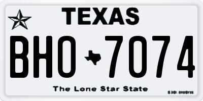 TX license plate BHO7074