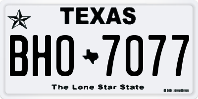 TX license plate BHO7077