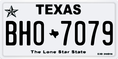 TX license plate BHO7079