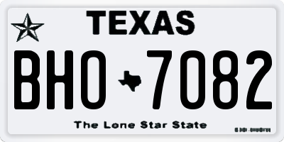 TX license plate BHO7082