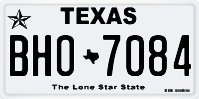 TX license plate BHO7084