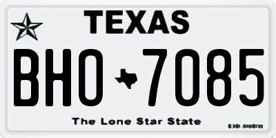 TX license plate BHO7085