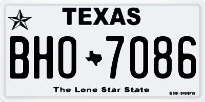 TX license plate BHO7086