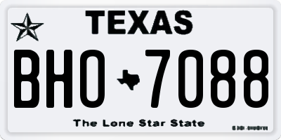 TX license plate BHO7088