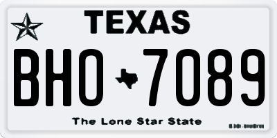 TX license plate BHO7089