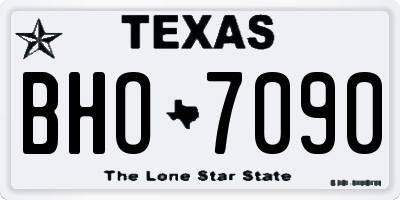 TX license plate BHO7090