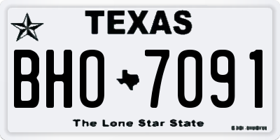 TX license plate BHO7091