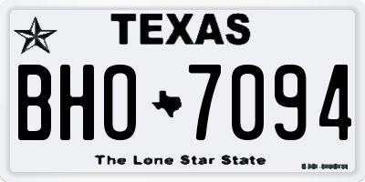 TX license plate BHO7094
