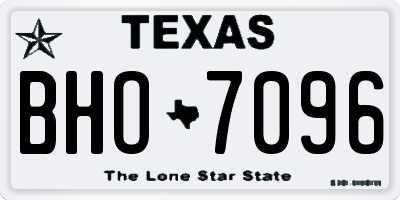 TX license plate BHO7096