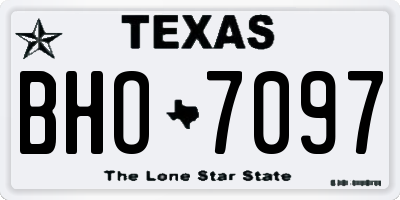 TX license plate BHO7097