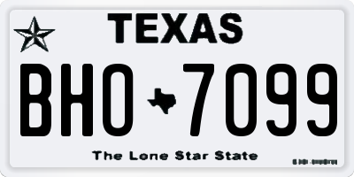 TX license plate BHO7099
