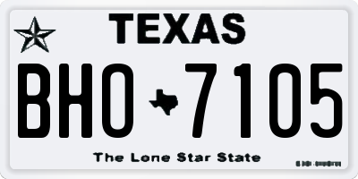 TX license plate BHO7105