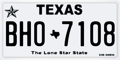 TX license plate BHO7108
