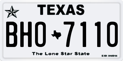 TX license plate BHO7110