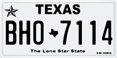 TX license plate BHO7114