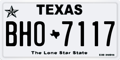 TX license plate BHO7117