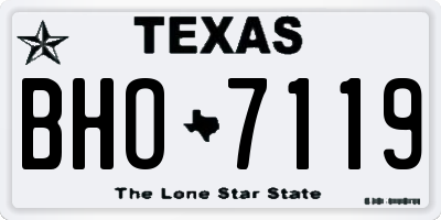 TX license plate BHO7119