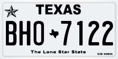 TX license plate BHO7122