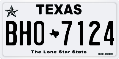 TX license plate BHO7124