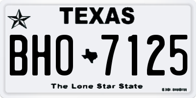 TX license plate BHO7125