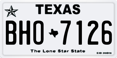 TX license plate BHO7126