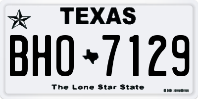 TX license plate BHO7129