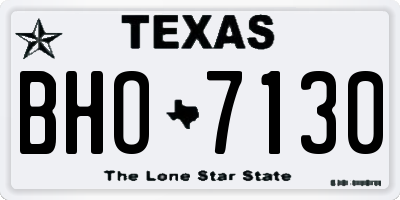 TX license plate BHO7130