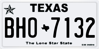 TX license plate BHO7132