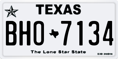 TX license plate BHO7134