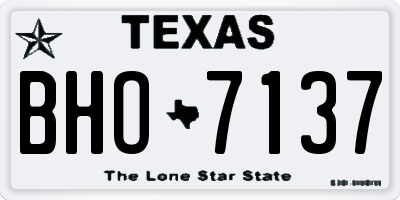 TX license plate BHO7137